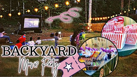 Hosting a Backyard Movie Theater Party! | Fall Lawn Games | Outdoor Fall Activities At Home