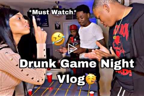 Drunk Game Night Vlog| Fun Drinking Games | Game Night With Friends