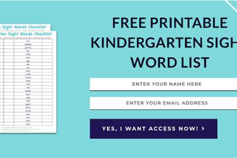 Kindergarten Sight Words and How to Teach Them