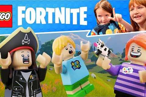 LEGO FORTNiTE with Adley & Niko!!  DAY 1 of Family Survival - Finding Secrets we Learn how to..