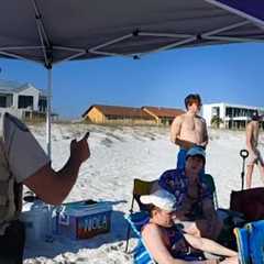 Police Bust Them For Playing Drinking Games On Beach