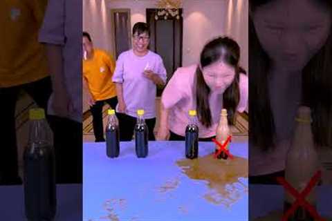 Mentos-Cola Challenge, Whose Coke Didn''t Spill? #Funnychallenge#Partygames